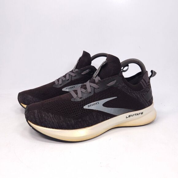 Brooks Shoes - Brooks Levitate 4 Athletic Running Shoe Womens Size 7 1203351B012 Black White
